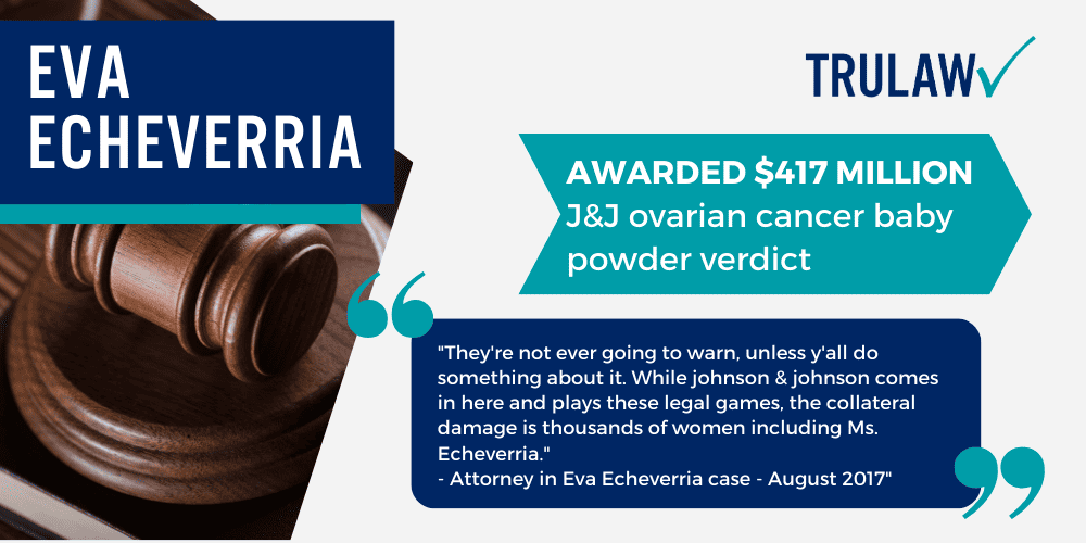 Talcum Powder Lawsuit Updates; $5.5 Billion Talcum Powder Damages; Johnson & Johnson Talcum Powder Lawsuit; What Is Talc; Johnson & Johnson’s Talcum Powder; Ovarian Cancer; Mesothelioma; Talc Use And Ovarian Cancer In African American Women; Talcum Powder Lawsuit Verdict Timeline; 22 WOMEN AWARDED $4.69 BILLION; 72 Million Talcum Verdict Jackie Fox Infographic; 55 Million Talcum Verdict Gloria Ristesund Infographic; 70 Million Talcum Verdict Deborah Giannecchini Infographic; 110 Million Talcum Verdict Lois Slemp Infographic; 417 Million Talcum Verdict Eva Echeverria Infographic