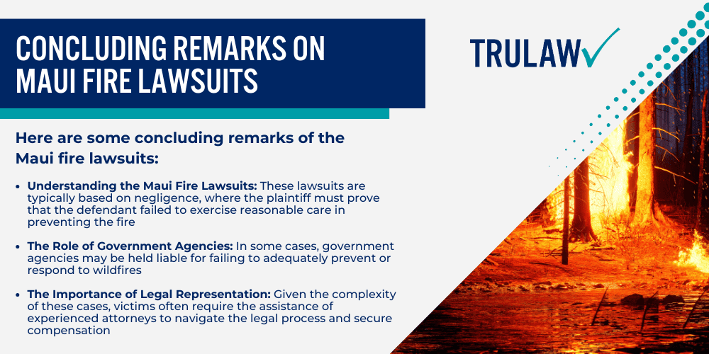 Concluding Remarks on Maui Fire Lawsuits