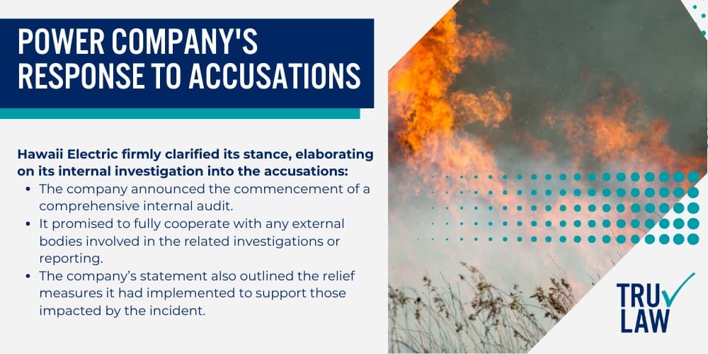 Incidents Leading to Maui Fire Lawsuits; Power Company's Response to Accusations