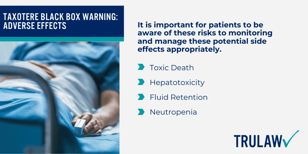 Reported injuries include a range of vision-related side effects, such as; Research Linking Taxotere to Vision Damage; Long Term Health Risks of Taxotere Treatments; Taxotere Black Box Warning_ Adverse Effects