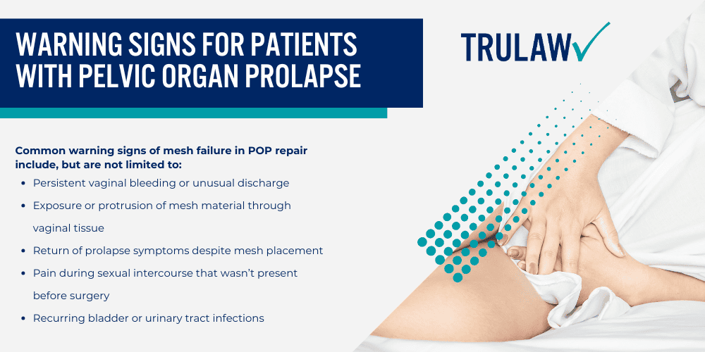 How Can A Transvaginal Mesh Attorney from TruLaw Help You; Major Causes of Transvaginal Mesh Device Failure; Design Flaws in Pelvic Mesh Implant Devices; Surgical Technique Issues in Transvaginal Mesh Surgery; Identifying Signs of Transvaginal Mesh Implant Failure; Warning Signs for Patients with Pelvic Organ Prolapse
