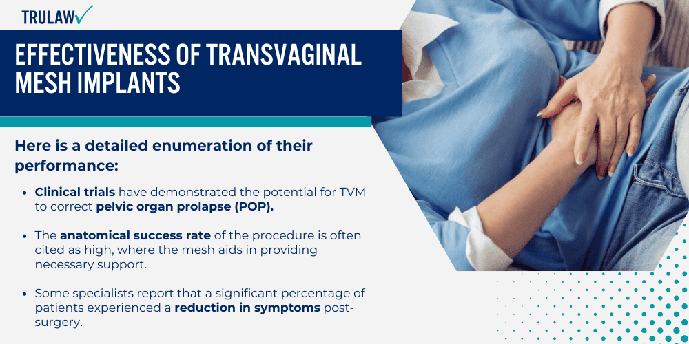 Effectiveness of Transvaginal Mesh Implants