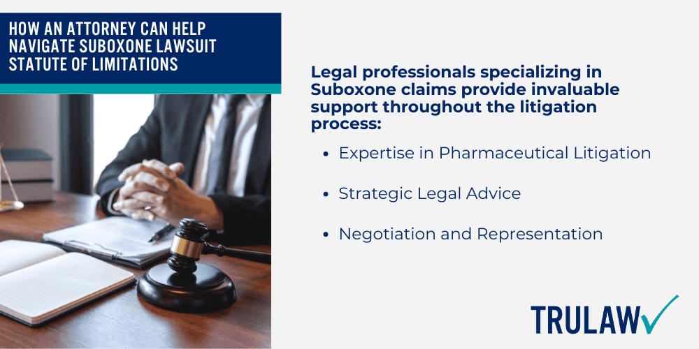 Patient Testimonials The Symptoms of Suboxone Side Effects;  Case Studies on Suboxone Litigation; FDA Warnings & Medical Advice on Suboxone; Legal Assistance Recovering Medical Expenses From Suboxone; Suboxone Tooth Decay Multi-District Litigation 2025 Updates; How an Attorney Can Help Navigate Suboxone Lawsuit Statute of Limitations (1)