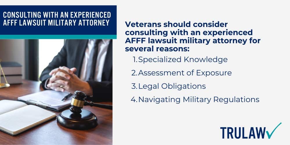 Health Risks Associated with AFFF Exposure in the Military; Common Health Issues Linked to AFFF Lawsuit Military Cases; Long-Term Effects of AFFF Exposure on Veterans; Eligibility Criteria for Filing an AFFF Lawsuit Military Claim; Gathering Evidence to Support Your AFFF Lawsuit Military Claim (1); Choosing the Right Attorney for Your AFFF Lawsuit Military Case; Qualities to Look for in an AFFF Lawsuit Military Attorney; Compensation Available Through AFFF Lawsuit Military Claims; Factors Affecting AFFF Lawsuit Military Settlement Amounts; VA Benefits and AFFF Lawsuit Military Claims; Consulting with an Experienced AFFF Lawsuit Military Attorney (1)