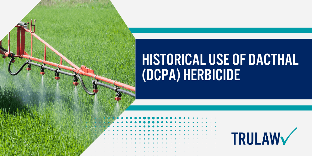 EPA Issues and Notices Reported for Dacthal (DPCA); EPA Notice of Intent to Suspend the Herbicide DCPA; Dacthal (DPCA) Manufacturer Liability_ AMVAC Chemical Corp; AMVAC Chemical Corporation Products Containing Dacthal; Potential Health Risks of Dacthal (DCPA) Exposure; Exposure Scenarios in the Dacthal Herbicide Lawsuit; Dacthal (DCPA) Herbicide Research and Scientific Studies; Historical Use of Dacthal (DCPA) Herbicide