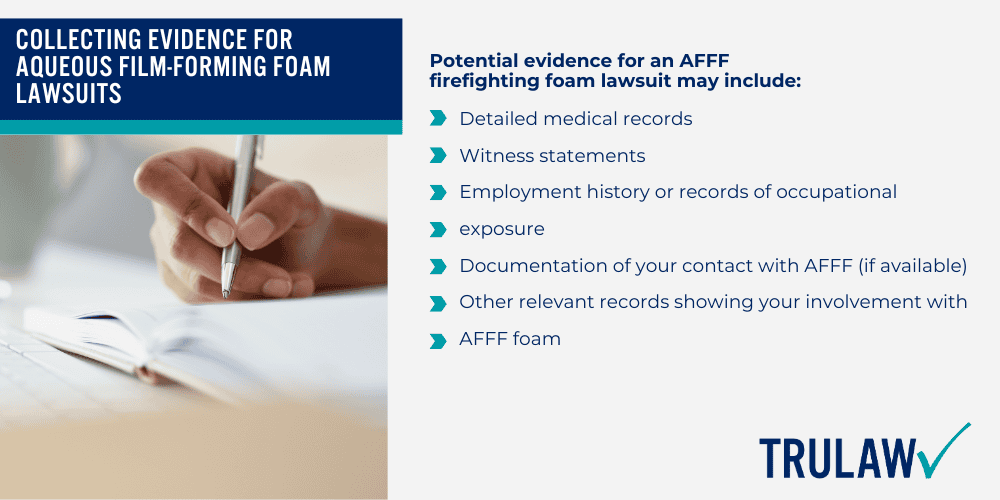 Links Between AFFF Firefighting Foam and Non-Hodgkin Lymphoma Risk; PFAS Chemicals in AFFF Firefighting Foam and Their Impact on Human Health; What is the AFFF Firefighting Foam MDL; Defendants Involved in AFFF Firefighting Foam Lawsuits; Collecting Evidence for Aqueous Film-Forming Foam Lawsuits