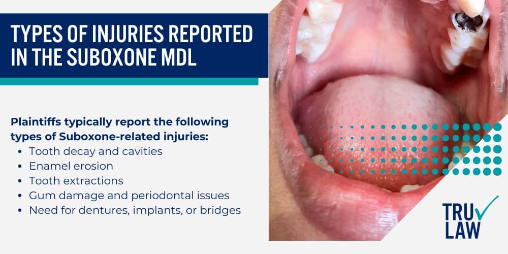 Damages Claimed in Suboxone Lawsuits; Economic Damages Medical Costs and Treatments; Non-Economic Damages Pain, Suffering, and Quality of Life Impact; Eligibility Criteria to File a Suboxone Claim;  Types of Injuries Reported in the Suboxone MDL